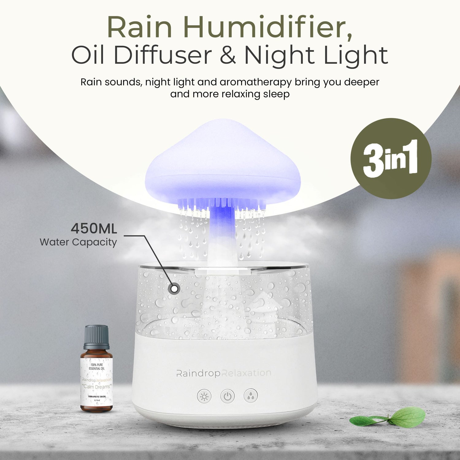 The 3-In-1 Humidifier, Diffuser + Nightlight