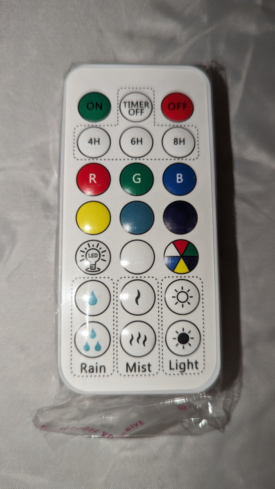 Remote (only) for "Calming Rain" Humidifier, Oil Diffuser and Night Light